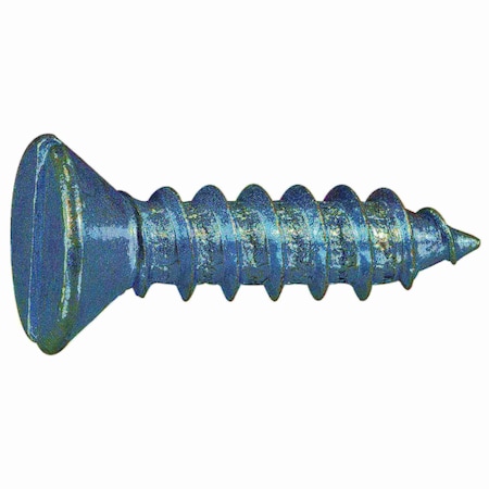 Midwest Fastener Sheet Metal Screw, #14 x 1 in, Zinc Plated Steel Flat Head Slotted Drive, 18 PK 61576